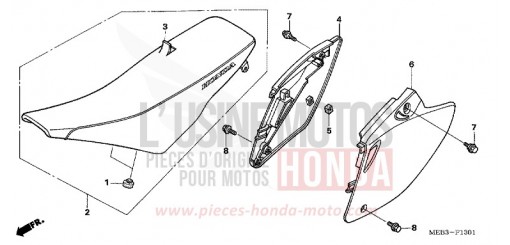 SEAT/SIDE COVER (CRF450R5,6,7,8) CRF450R6 de 2006